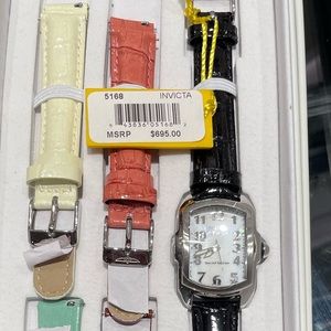 Invicta ladies watch. 5 straps included!